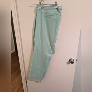 Avenue Women's Light Green Boot Cut Jeans